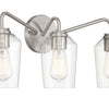 Shayna Three Light Vanity in Brushed Polished Nickel