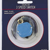 Single Capacitor fan Switch Dual/Triple Capacitor Switch in Satin Brass