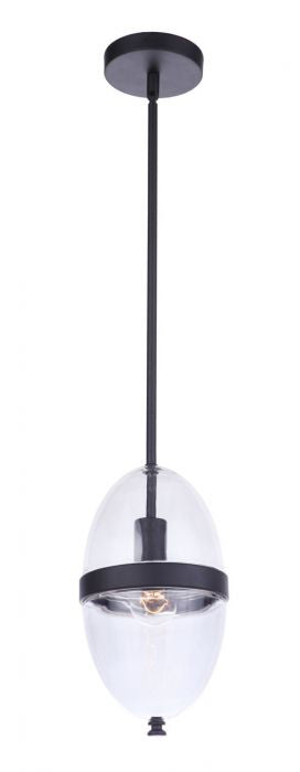 Sivo One Light Outdoor Pendant in Midnight