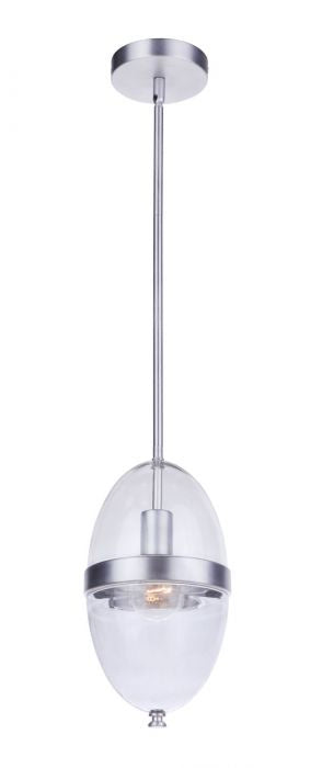 Sivo One Light Outdoor Pendant in Satin Aluminum