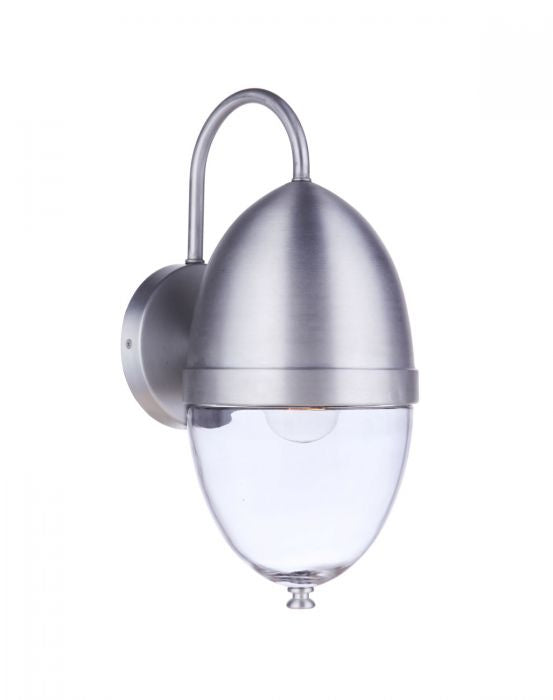 Sivo One Light Outdoor Wall Mount in Satin Aluminum