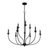 Southcrest Nine Light Chandelier in Matte Black
