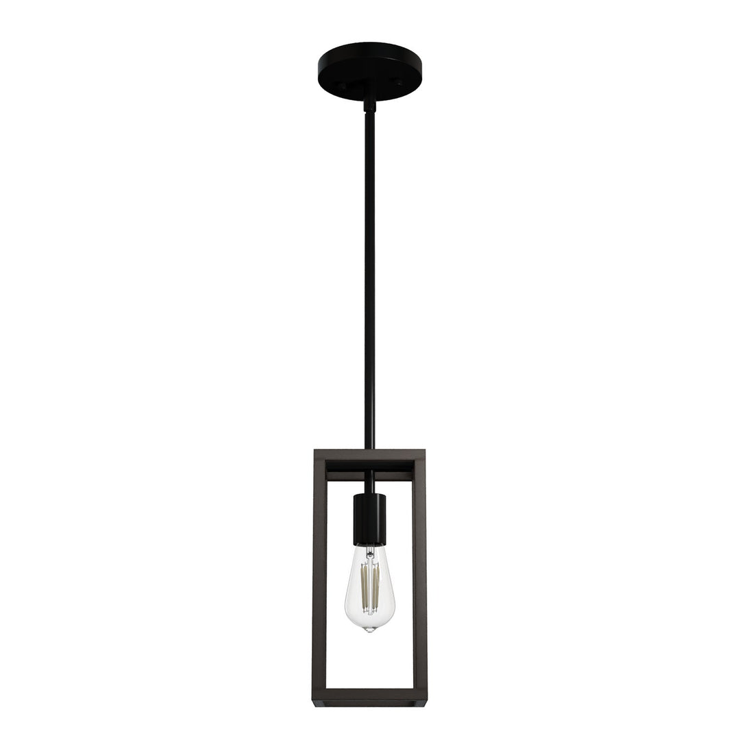 Squire Manor One Light Mini Pendant in Matte Black