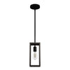 Squire Manor One Light Mini Pendant in Matte Black