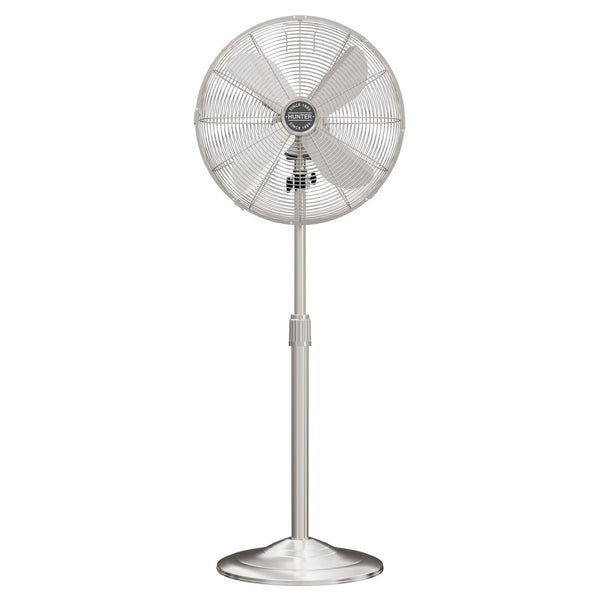 Hunter Stand Fan in Brushed Nickel | Fan Diego