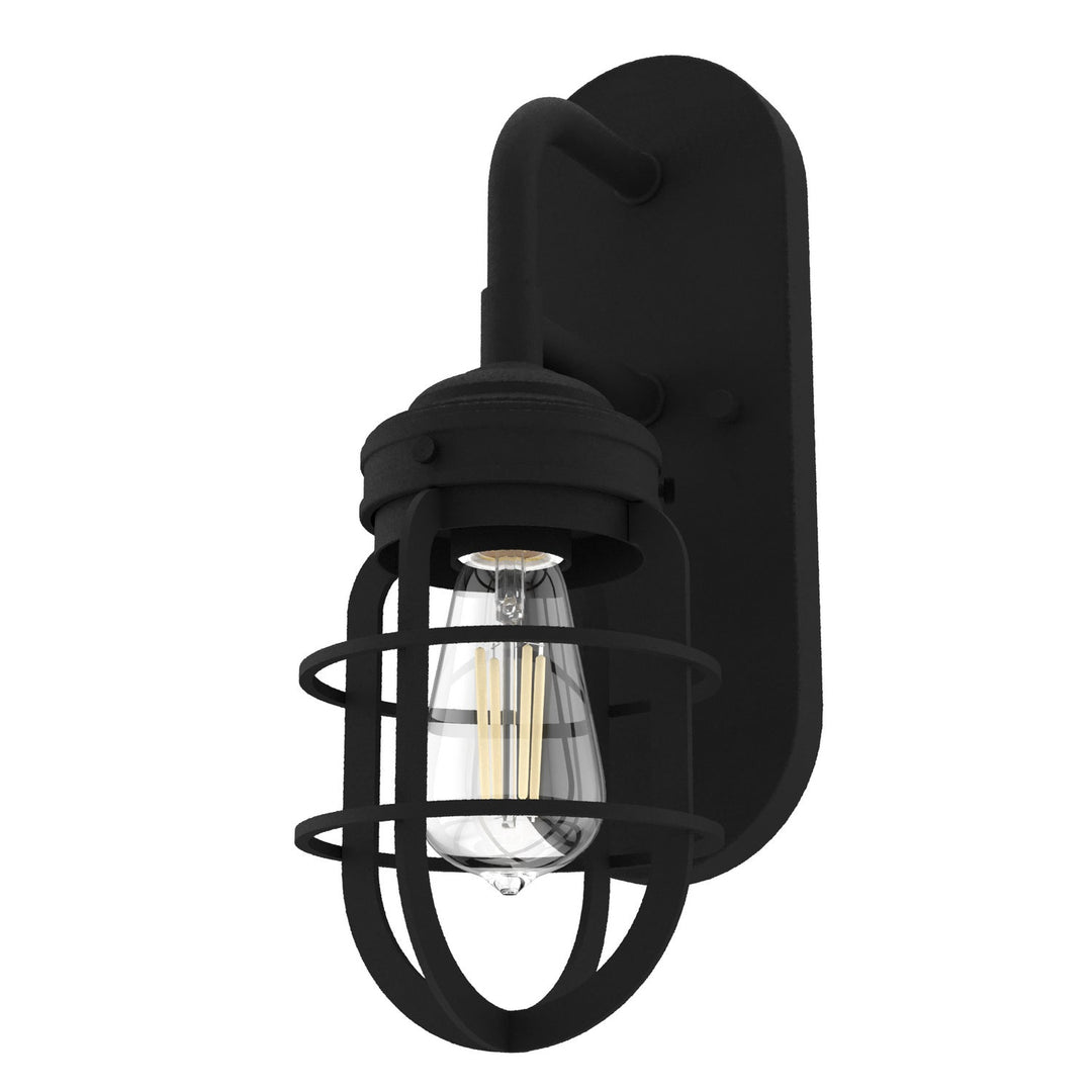 Starklake One Light Wall Sconce in Natural Black Iron