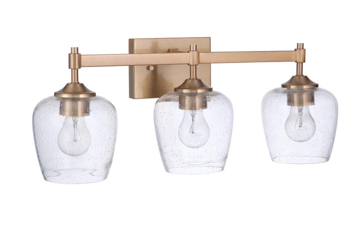 Stellen Three Light Vanity in Satin Brass