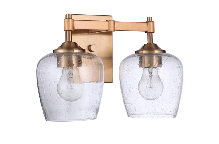 Stellen Two Light Vanity in Satin Brass