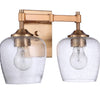 Stellen Two Light Vanity in Satin Brass