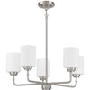 Stowe Five Light Chandelier in Brushed Polished Nickel