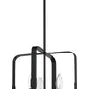 Stowe Three Light Foyer Pendant in Flat Black