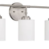 Stowe Three Light Vanity in Brushed Polished Nickel