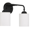 Stowe Two Light Vanity in Flat Black