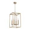 Sunjai Four Light Foyer Pendant in Alturas Gold