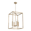 Sunjai Four Light Foyer Pendant in Alturas Gold