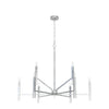 Sunjai Nine Light Chandelier in Brushed Nickel