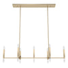 Sunjai Seven Light Linear Chandelier in Alturas Gold