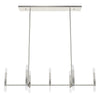 Sunjai Seven Light Linear Chandelier in Brushed Nickel