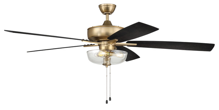 Super Pro 101 60" Ceiling Fan in Satin Brass