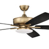 Super Pro 112 60" Ceiling Fan in Satin Brass