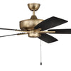 Super Pro 60" Ceiling Fan in Satin Brass