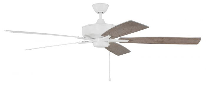 Super Pro 60" Ceiling Fan in White