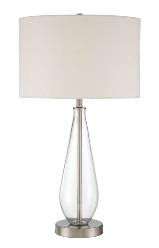 Table Lamp One Light Table Lamp in Brushed Polished Nickel