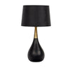 Table Lamp One Light Table Lamp in Flat Black/Satin Brass