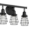Thatcher Three Light Vanity in Flat Black
