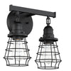 Thatcher Two Light Vanity in Flat Black