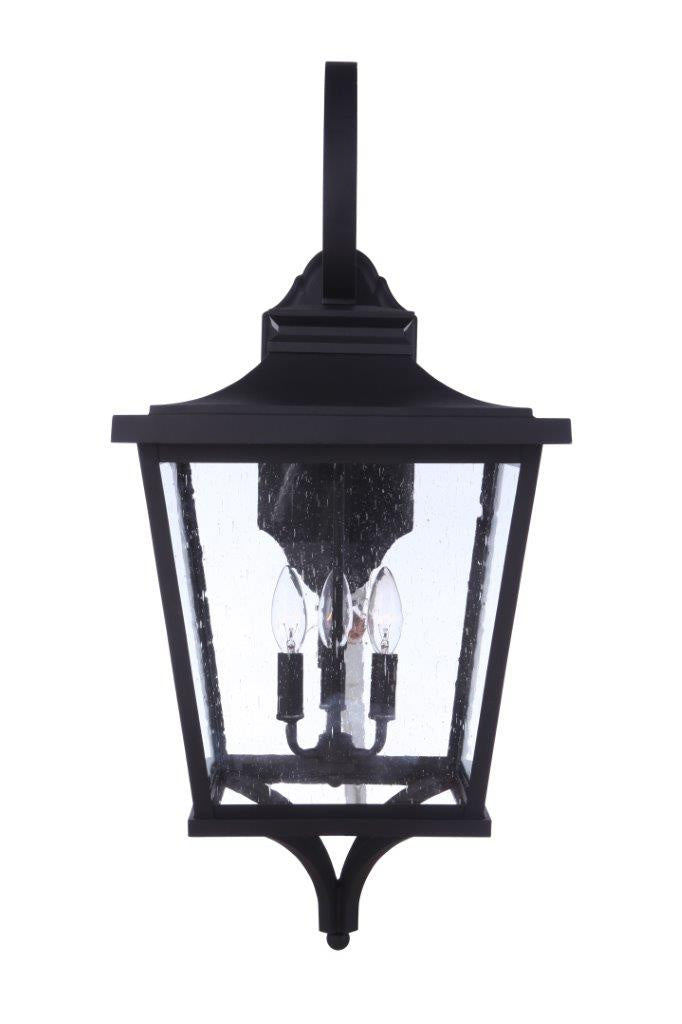 Tillman Three Light Outdoor Wall Mount in Textured Black