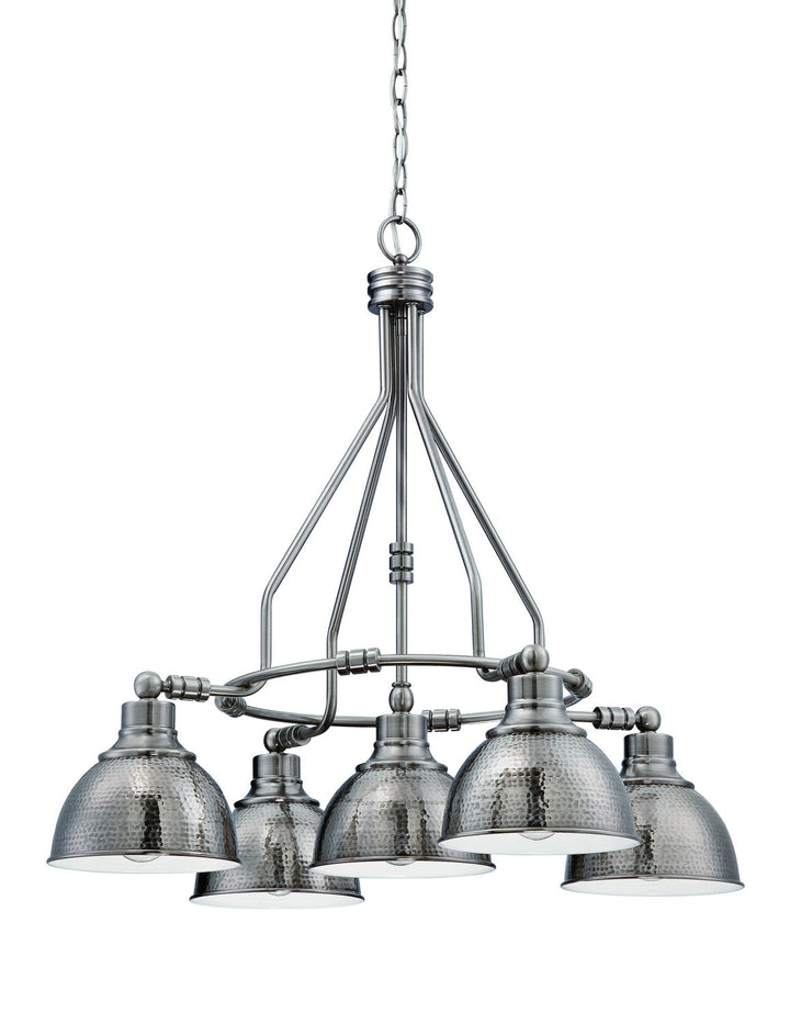 Timarron Five Light Chandelier in Antique Nickel