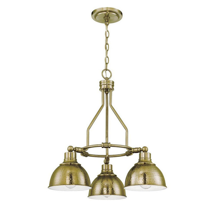 Timarron Three Light Chandelier in Legacy Brass