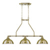 Timarron Three Light Island Chandelier in Legacy Brass