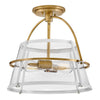 Tournon LED Semi-Flush Mount in Heritage Brass