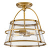 Tournon LED Semi-Flush Mount in Heritage Brass