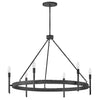 Tress LED Chandelier in Forged Iron