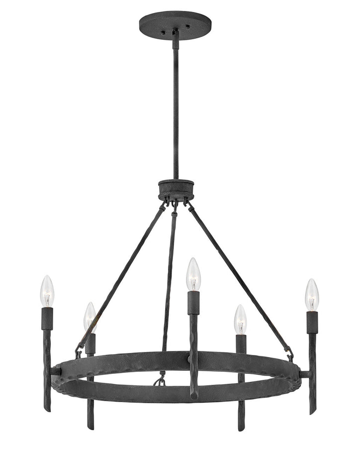 Tress LED Pendant in Forged Iron