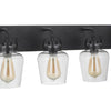 Trystan Four Light Vanity in Flat Black