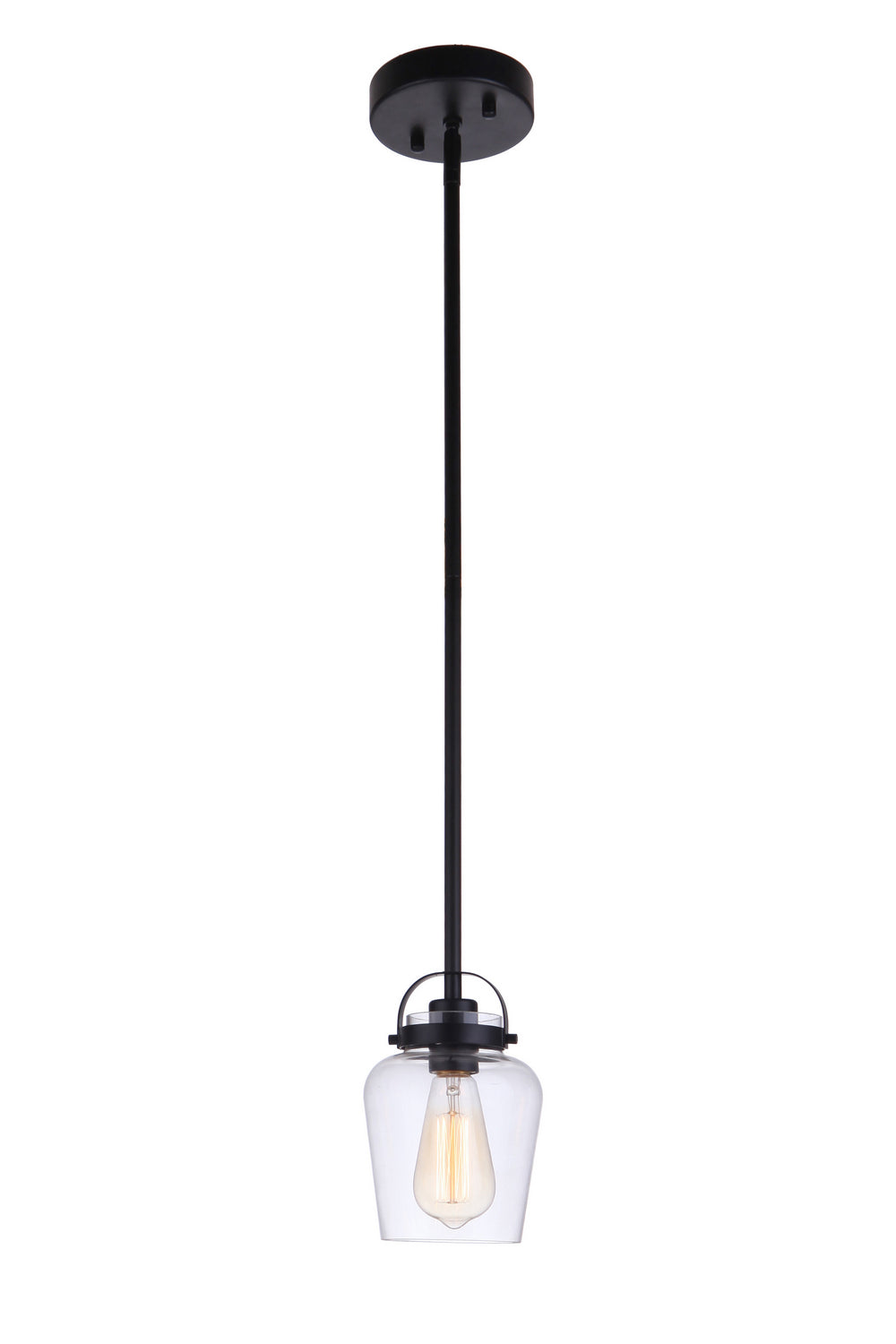 Trystan One Light Mini Pendant in Flat Black