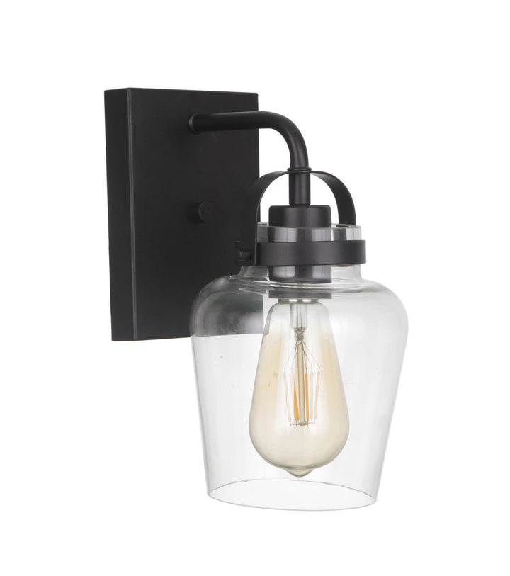 Trystan One Light Wall Sconce in Flat Black