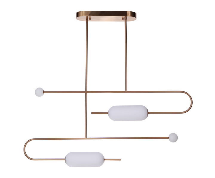 Tuli LED Island Pendant in Satin Brass