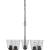 Tyler Five Light Chandelier in Flat Black