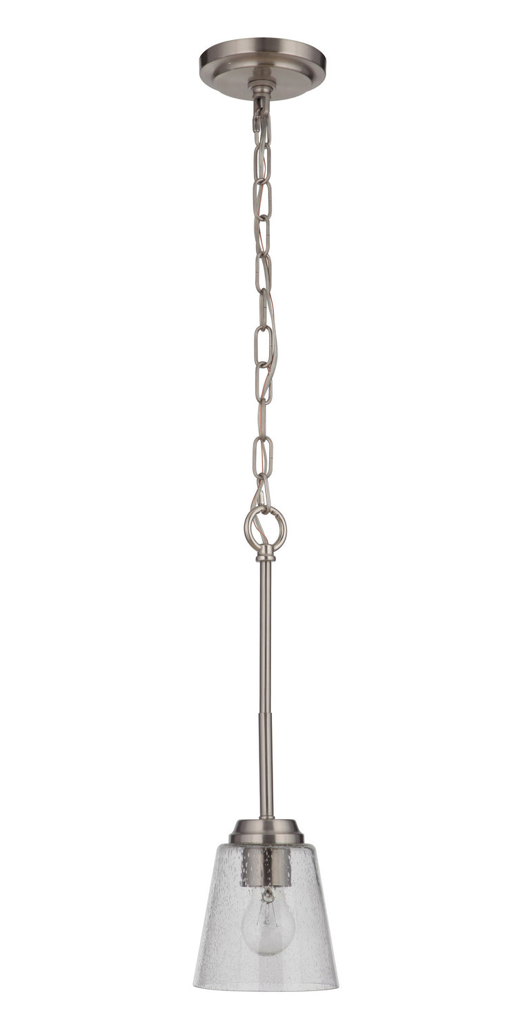 Tyler One Light Mini Pendant in Brushed Polished Nickel