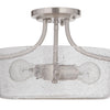 Tyler Two Light Semi Flush Mount in Brushed Polished Nickel