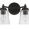 Tyler Two Light Vanity in Flat Black