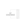 Visual Comfort Fan Universal Downrod in Chrome, 24"H
