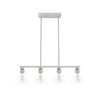 Van Nuys Four Light Linear Chandelier in Brushed Nickel
