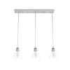 Van Nuys Three Light Linear Cluster in Brushed Nickel