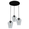 Vidria Three Light Cluster in Matte Black